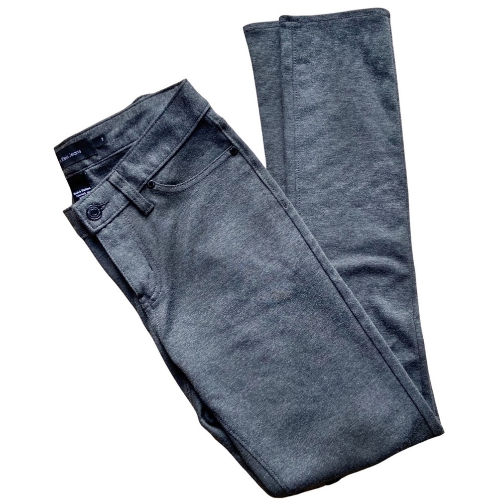 Calvin Klein Jeans Dark Marled Gray Pants Size 2